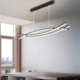 Black Body Modern LED Chandelier Light Hanging Lamp - Warm White - Ashish Electrical India