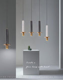 led Gold Black Stone Hanging Pendant Ceiling Light - Warm White - Ashish Electrical India