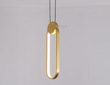 led 1 Light Modern Pendant Bedside Ceiling Lights - Gold (Oval)