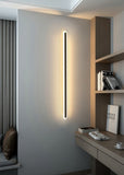 20W 600MM Modern Black Long LED Wall Lamp for Bedside Bathroom Mirror Light- Warm White
