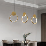 led 1 Light Modern Pendant Bedside Ceiling Lights - Gold (Round) - Ashish Electrical India