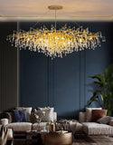 1800MM LONG GOLDEN WATERDROP CRYSTAL CHANDELIER CEILING LIGHTS HANGING - WARM WHITE - Ashish Electrical India