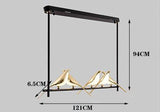 led 5-Light Bird Gold Hanging Pendant Ceiling Light - Warm White - Ashish Electrical India
