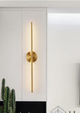 1000MM LED Gold Long Tube Wall Light - Warm White