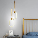 led 1 Light Modern LED Gold Oval Ring Pendant Light - Warm White/Gold - Ashish Electrical India