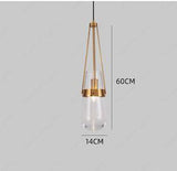 1 Light LED Amber Glass Ball Gold Pendant Lamp Ceiling Light - Warm White