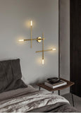 4 LED Modern Electroplated Gold Wall Art Light - Warm White - Ashish Electrical India