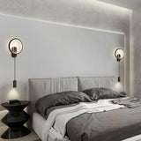 LED 18W Black Round Bedside Wall Ceiling Light with Spot - Warm White - Ashish Electrical India