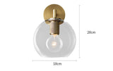 Gold Metal Clear Round Glass Wall Light Copper Metal - Warm White - Ashish Electrical India
