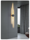 960 MM LED Black Gold Long Tube Wall Light - Warm White