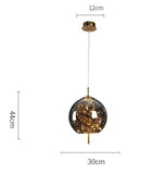 Modern LED Fairy Big Smokey Gold Pendant Lamp Ceiling Light - Warm White - Ashish Electrical India