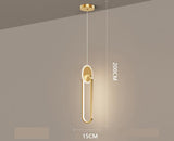 led Light Modern Gold Oval Pendant Lighting Ceiling Lights - Warm White - Ashish Electrical India