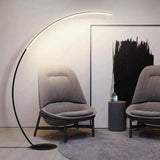 Led Black Arc Floor Standing lamp Living Room Light for Home Lighting Standing lamp -Warm White