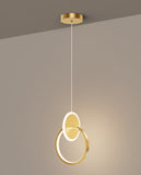 led Light Modern Golden Round Pendant Lighting Ceiling Lights - Warm White