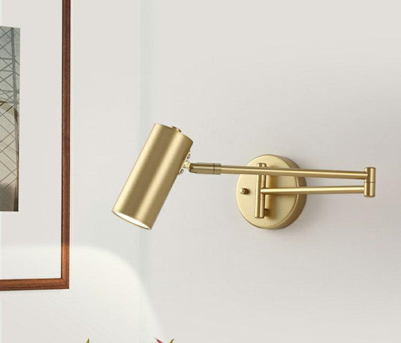 Led Gold Long Arm Adjustable Wall Light- Warm White