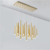 17 -LIGHT LED RECTANGULAR DINING ROOM CHANDELIER - WARM WHITE