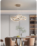 Gold Body Twisted LED Chandelier Pendant Light Hanging Lamp - Warm White - Ashish Electrical India