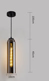 LED Gold Long Smokey Glass Pendant Lamp Ceiling Light - Warm White - Ashish Electrical India