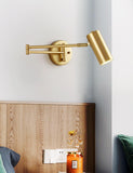 Led Gold Long Arm Adjustable Wall Light- Warm White