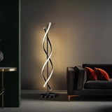 Led Modern Black Curvy Floor Standing lamp Living Room Light for Home Lighting Standing lamp - Warm White