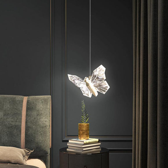 LED Gold Butterfly Bedside Hanging Pendant Ceiling Lamp Light Fixture - Warm White - Ashish Electrical India