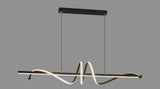 Black Body Modern Twisted LED Chandelier Pendant Light Hanging Lamp - Warm White
