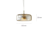 1 Light LED Glass Amber Gold Pendant Ceiling Light - Warm White - Ashish Electrical India