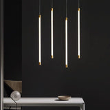 LED 1 LIGHT MODERN LED GOLD Long PENDANT LIGHT - WARM WHITE/GOLD - Ashish Electrical India