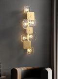 Modern 8 Led Golden Glass LED Wall Art Lamp - Warm White - Ashish Electrical India