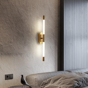 600 MM LED Brass Gold Plated Long Tube Wall Light - Warm White - Ashish Electrical India