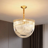 600 MM Gold Crystal Metal LED Chandelier Hanging Suspension Lamp - Warm White