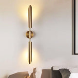 500MM Gold Long Wall Light Metal - Gold Warm White