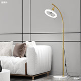 Led Gold Floor lamp Fan and Light with Corner Table Living Room Light for Home Lighting Standing lamp - Gold - Ashish Electrical India