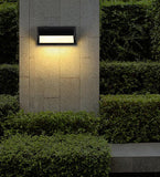 LED Outdoor Lamp Modern Wall Sconce Light Rectangular Waterproof Acrylic Wall Light (Warm White)