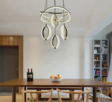 LED Golden 6 Light Curvy Modern Pendant Chandelier Light - Warm White - Ashish Electrical India