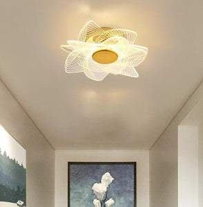 250mm Led Gold Modern Ceiling Light For