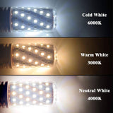 16 Watt Corn LED Light Bulbs with E-14 Base (Tricolor - Warm White Cool White And Natural White) - Pack of 2 - bulb