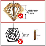 8W T185 Tubular Bulb, LED Filament Bulbs, 7.5" Length, Warm White 3500K, E26/27 Base 360 Degree Beam Angle - Pack of 2 - Bulb