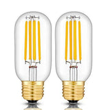 Led Vintage Edison Light Bulb 4W Squirrel Cage Filament Light Bulb T45 Classic Amber Glass E26/E27 Medium Base (2 Pack) - bulb