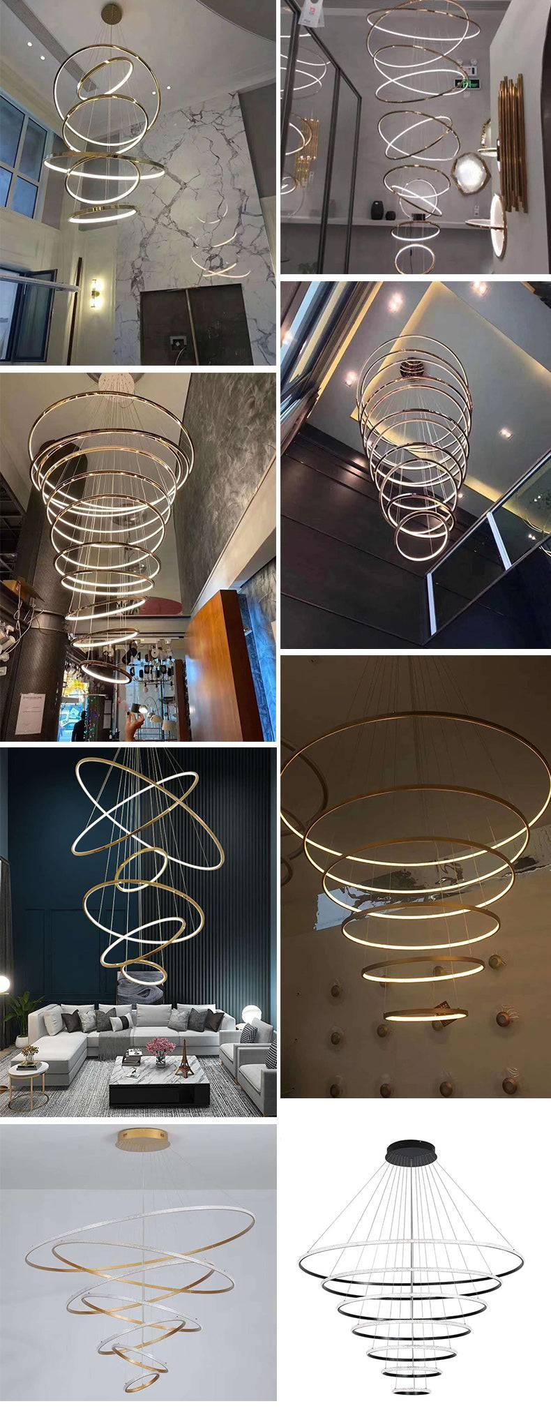 Ocean Lighting Simple Hanging Decorative Circle Rings Acrylic Gold Luxury  Modern LED Chandelier - China Iron Chandelier, Iron Chandelier Luxury |  Made-in-China.com