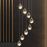12 -LIGHT LED CRYSTAL DOUBLE HEIGHT STAIR CHANDELIER - WARM WHITE - Chandelier