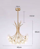 13 Light Gold Body Acrylic LED Chandelier Hanging for Living Room Lamp - Warm White - Chandelier