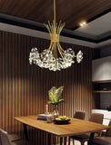 13 Light Gold Body Acrylic LED Chandelier Hanging for Living Room Lamp - Warm White - Chandelier