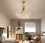 13 Light Gold Body Acrylic LED Chandelier Hanging for Living Room Lamp - Warm White - Chandelier