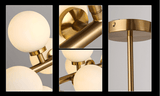 16 Light Gold Frosted Glass Chandelier Ceiling Lights Hanging - Warm White - Chandelier