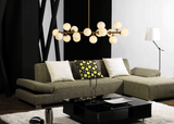 16 Light Gold Frosted Glass Chandelier Ceiling Lights Hanging - Warm White - Chandelier