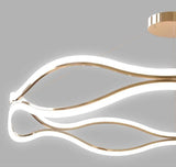 2-Light Gold Plated LED Chandelier Lamp - Warm White - Chandelier