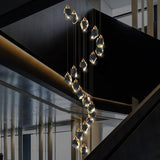 20 -LIGHT LED CRYSTAL DOUBLE HEIGHT STAIR CHANDELIER - WARM WHITE - Chandelier