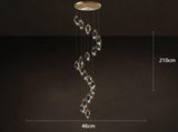 20 -LIGHT LED CRYSTAL DOUBLE HEIGHT STAIR CHANDELIER - WARM WHITE - Chandelier