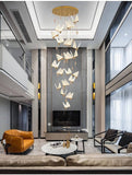 22-LIGHT LED Butterfly  DOUBLE HEIGHT STAIR CHANDELIER - WARM WHITE - Chandelier